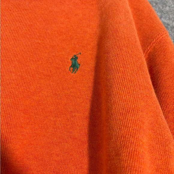 Ralph Lauren Orange Quarter-Zip Sweatshirt - Picture 5 of 11